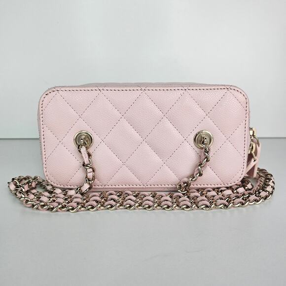 Chanel Caviar Leather Vanity with Chain 25S Crossbody Bag Light Pink - Picture 6 of 12
